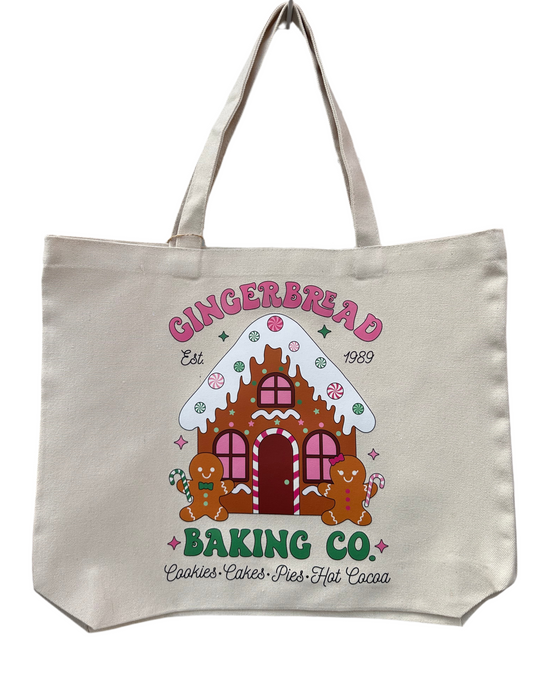 Gingerbread Baking Co|Tote Bag|Christmas|Holiday| Seasons