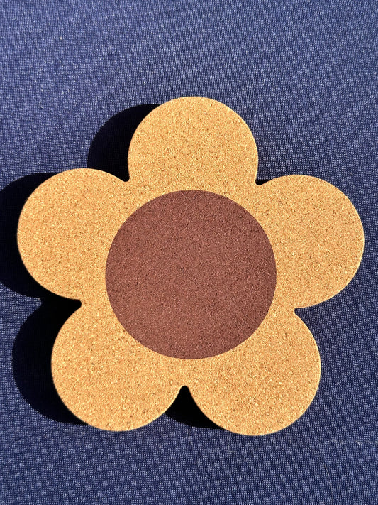 Daisy Coaster|Cork Material|cup coaster|Libby Coaster